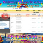 BUKTI JACKPOT SLOT MAHJONG WAYS  TERPERCAYA DI INDONESIA TGL 20-04-2025